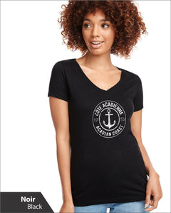 F0451 - T-shirt à col en V  pour femme  CÔTE ACADIENNE / ACADIAN COAST
