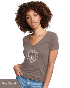 F0451 - T-shirt à col en V  pour femme  CÔTE ACADIENNE / ACADIAN COAST