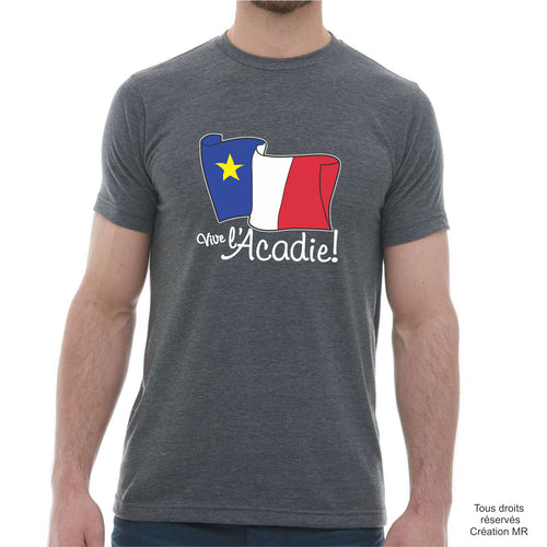 3541 - T-Shirt Acadien Unisexe adulte - Logo ¨Drapeau¨