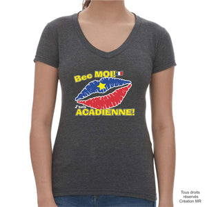 3542 - T-Shirt en V pour femme - Logo ¨Bec¨