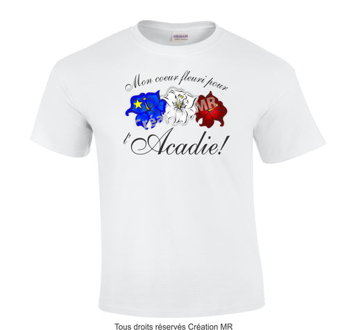 TLA67- T-SHIRT ACADIEN ADULTE UNISEXE