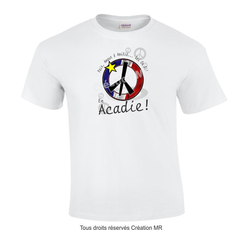 TLA68- T-SHIRT ACADIEN ADULTE UNISEXE