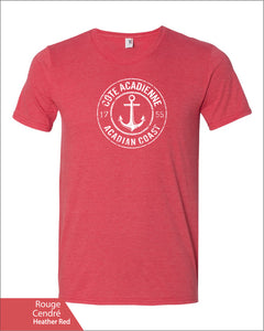 H0576 - T-shirt à col triblend pour homme  «CÔTE ACADIENNE / ACADIAN COAST»