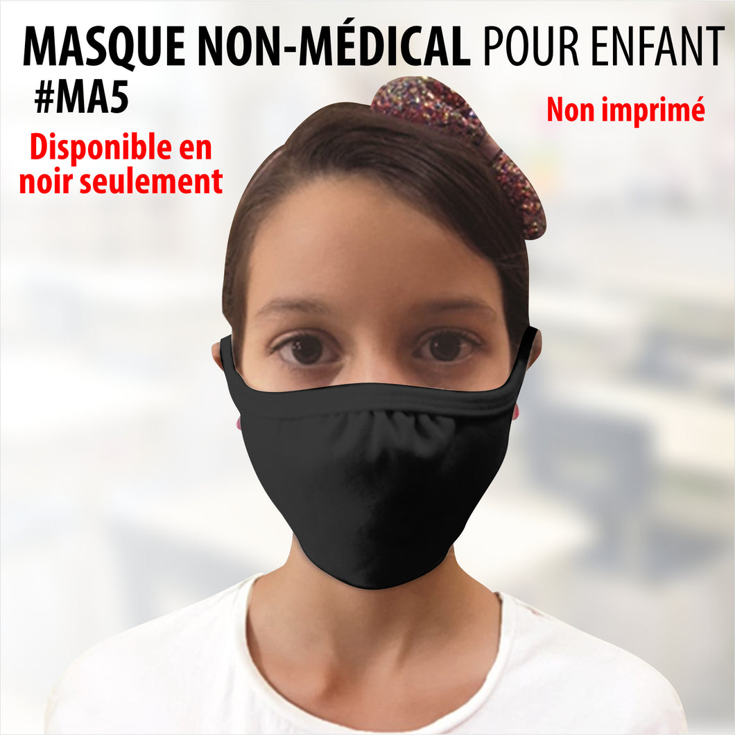 MA5- Enfant / Masque Non-Médical noir