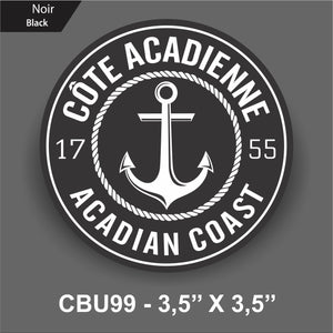 CBU99 - Autocollants pour l’extérieur « Côte Acadienne»